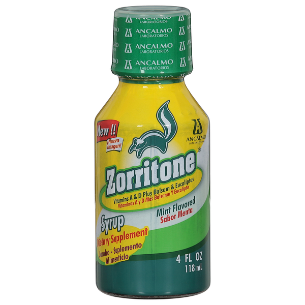 Cold, Flu & Allergy Zorritone Dietary Supplement, Syrup, Mint Flavored hero