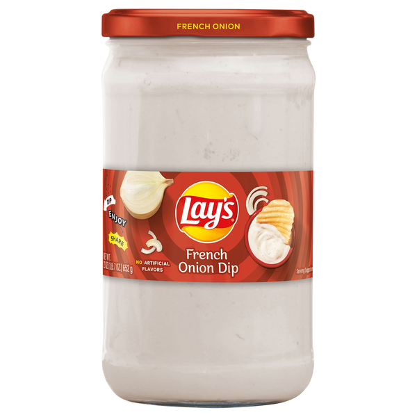 Chips & Pretzels Lay's Dip, French Onion hero