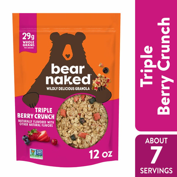 Granola Bear Naked 100% Pure & Natural Triple Berry Crunch hero