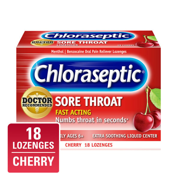 Cold, Flu & Allergy Chloraseptic Sore Throat Lozenges  Cherry hero