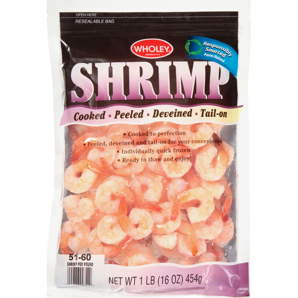 Packaged Seafood Wholey Shrimp hero