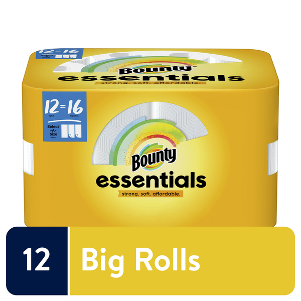 Paper Goods Bounty Essentials Select-a-Size Big Roll White Paper Towels hero