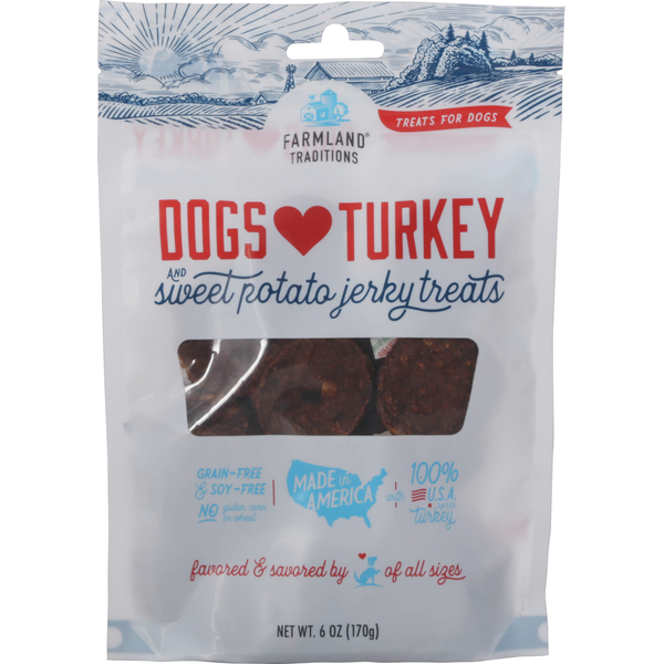 Dog Food & Care Farmland Traditions	 Treats for Dogs, Jerky Treats, Dogs Love Turkey and Sweet Potato hero