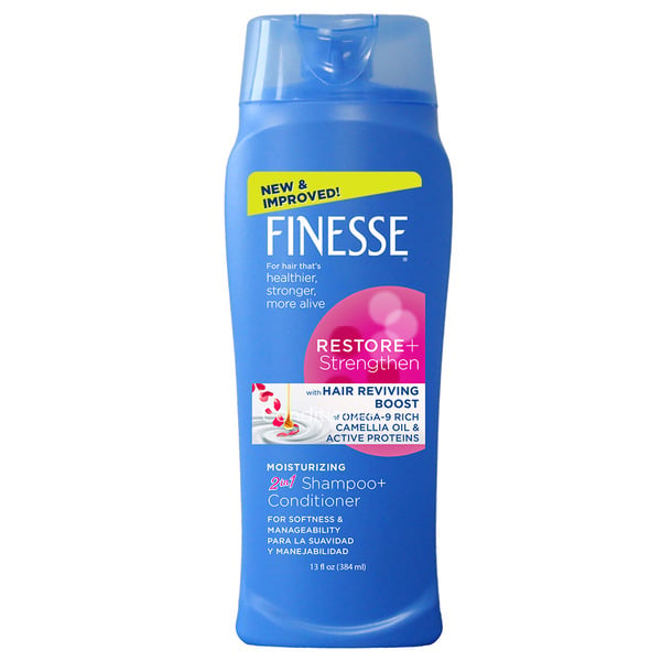 Hair Care Finesse Restore + Strengthen Moisturizing 2in1 Shampoo + Conditioner hero