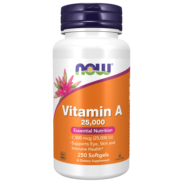 Vitamins & Supplements NOW Vitamin A 25,000 hero