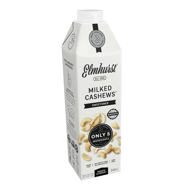 Milk & Creamer (Shelf-Stable) Elmhurst Cashew Milk, Lightly Sweetened hero