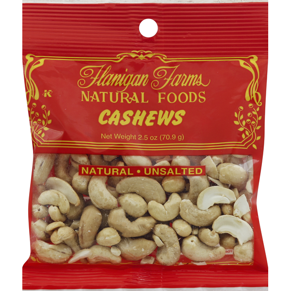 Nuts, Seeds & Dried Fruit Flanigan Farms Cashews, Unsalted hero