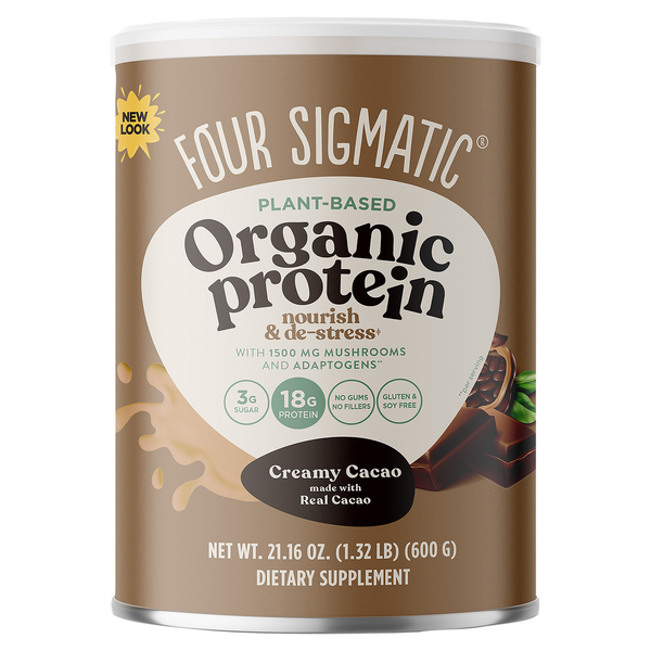 Cream Four Sigmatic Protein, Organic, Plant-Based, Creamy Cacao hero