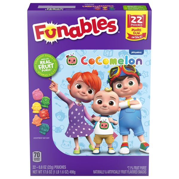 Candy & Chocolate Funables Fruit Flavored Snacks, Cocomelon hero