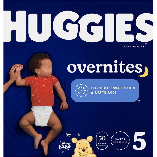 Diapers & Wipes Huggies Overnites Nighttime Baby Diapers Size 5 hero