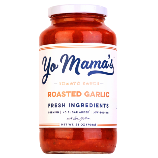 Pasta Sauce Yo Mama's Foods Roasted Garlic, Low Carb, Gluten Free hero