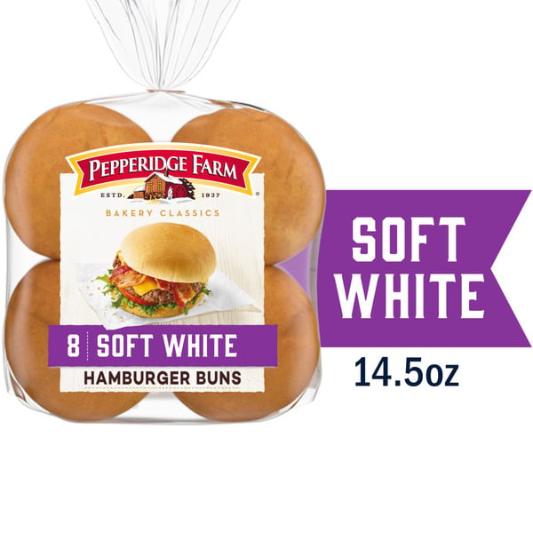 Buns & Rolls Pepperidge Farm Soft White Hamburger Buns hero