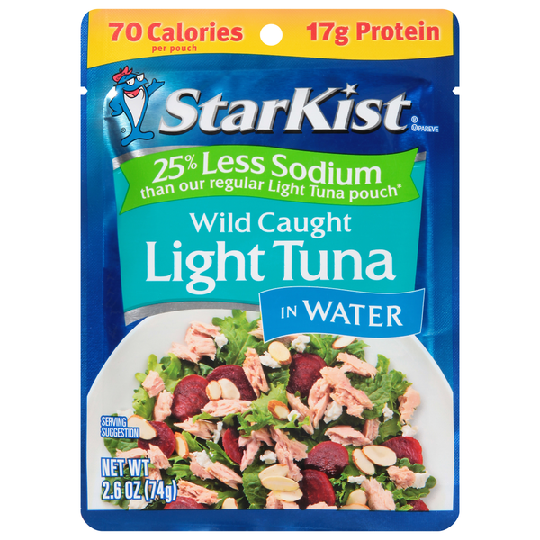 Canned Meat & Seafood StarKist Tuna, 25% Less Sodium, Light, Wild Caught hero