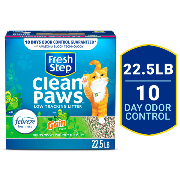 Fresh Step Clean Paws Clumping Low-Tracking Cat Litter, Gain Scent hero