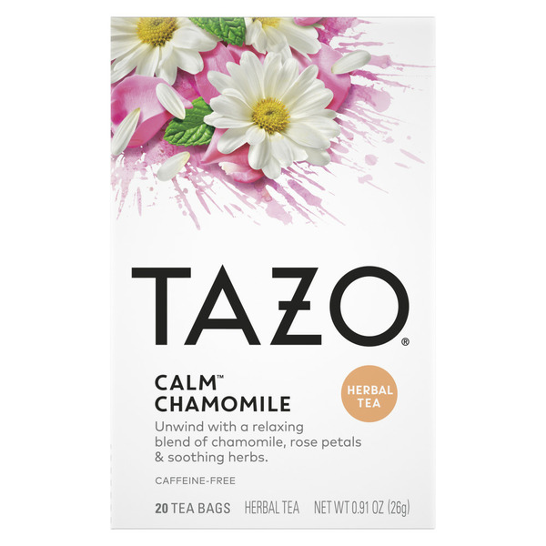 Tea TAZO Tea Herbal Tea, Calm Chamomile, Caffeine-Free, Bags hero