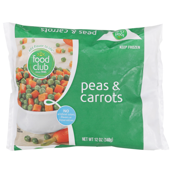 Frozen Vegan & Vegetarian Food Club Peas & Carrots hero