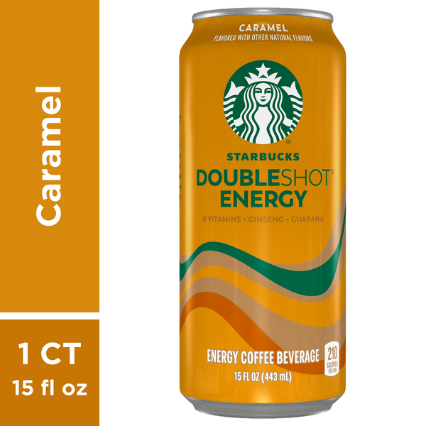 Soft Drinks Starbucks Energy Coffee Beverage, Caramel, Doubleshot hero