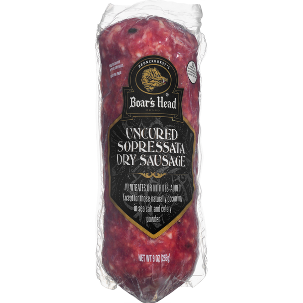 Lunch Meat-Prepackaged Boar's Head Uncured Sopressata Dry Sausage hero