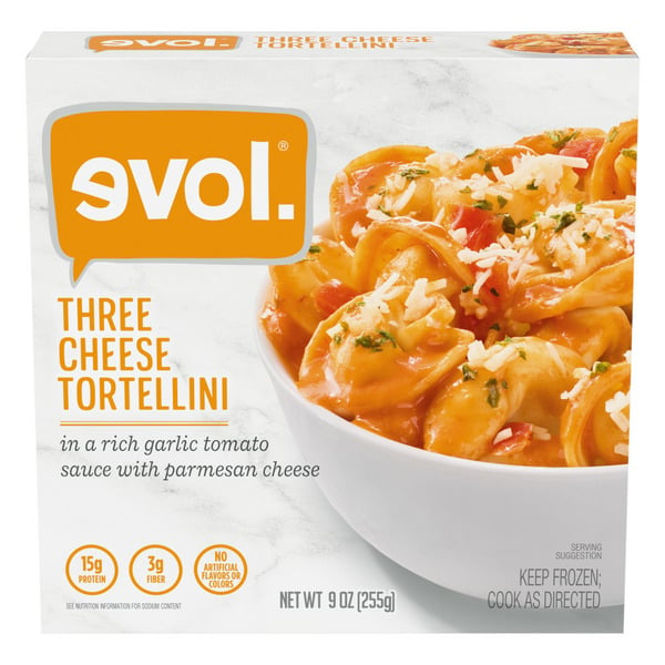 Frozen Meals Evol Three Cheese Tortellini, Frozen Meal hero