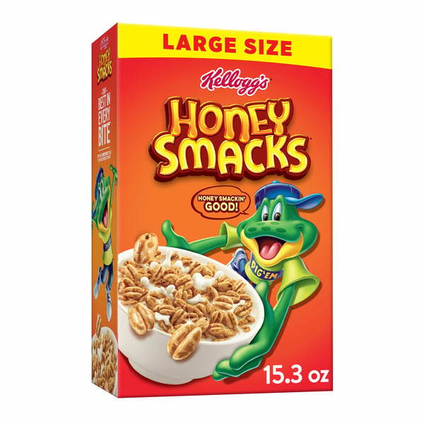 Cereal & Granola Kellogg’s Honey Smacks Cold Breakfast Cereal, Kids Snacks, Original hero