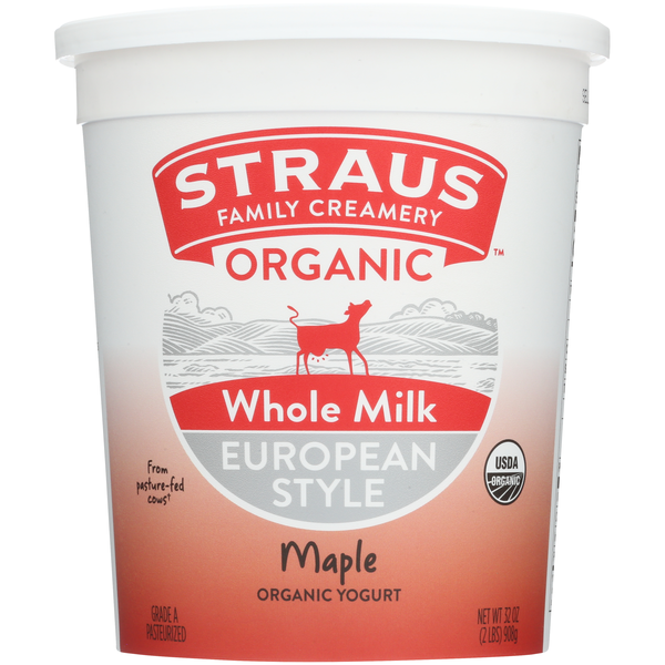 Yogurt Straus Family Creamery  Organic Whole Milk Maple European Style Vanilla Yogurt hero