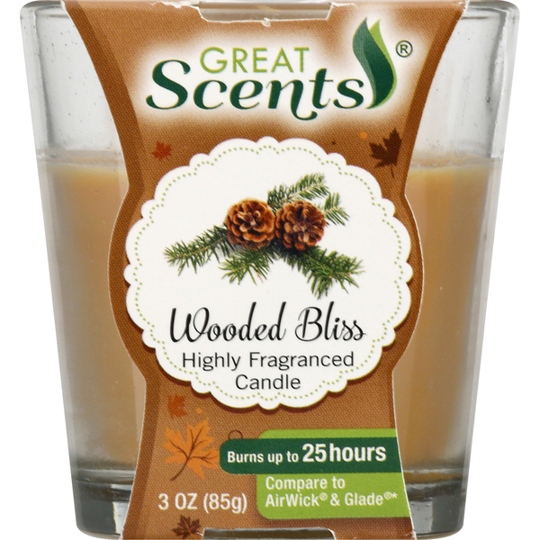 Air Fresheners & Candles Great Scents Candle, Wooded Bliss hero