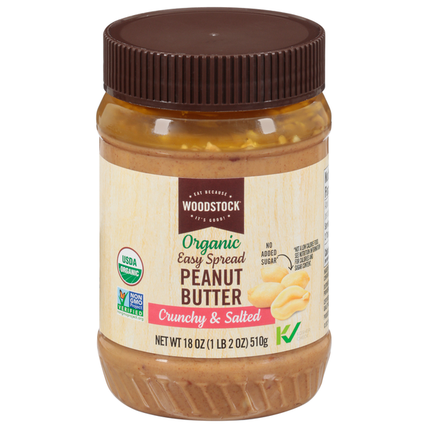 Spreads WOODSTOCK Organic Crunchy Easy Spread Peanut Butter hero