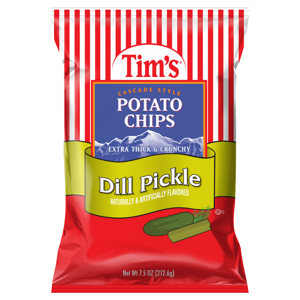 Chips & Pretzels Tim's  Potato Chips, Dill Pickle, Cascade Style hero