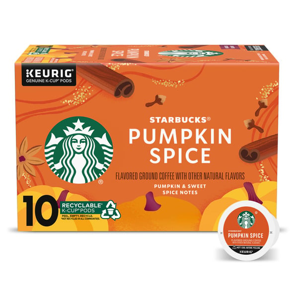 Coffee Starbucks Pumpkin Spice Flavored Ground Coffee K Cup Pods hero