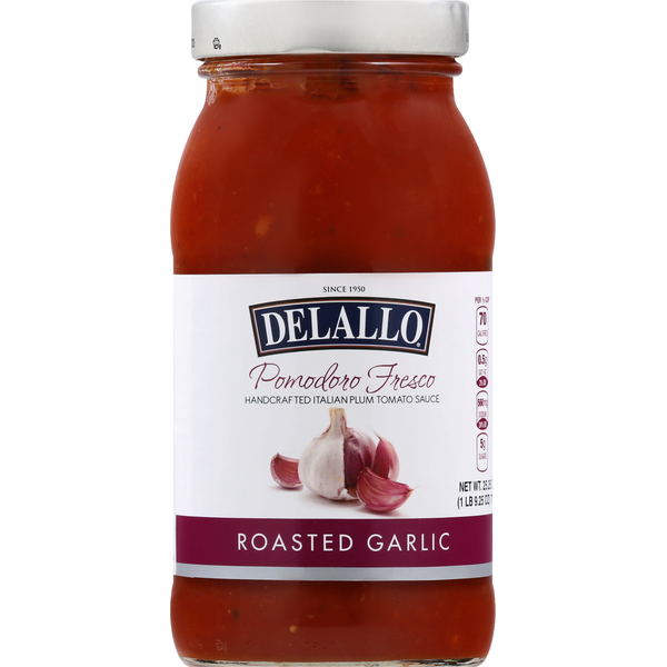 Pasta Sauce DeLallo Pomodoro Fresco Roasted Garlic Sauce hero