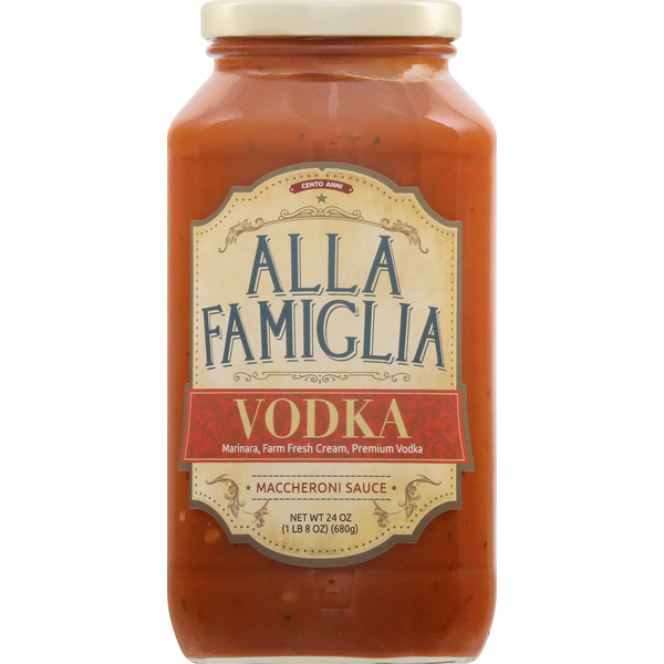 Condiments Alla Famiglia Maccheroni Sauce, Vodka hero