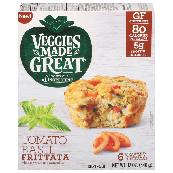 Frozen Breakfast Veggies Made Great Frittata, Tomato Basil hero