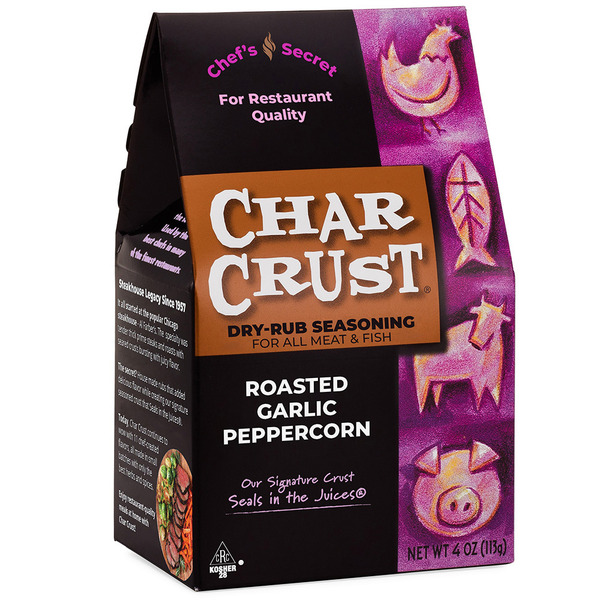 Marinades & Meat Preparation Char Crust Dry-Rub Seasonings Roasted Garlic Peppercorn hero