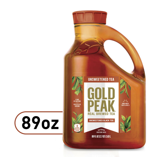 Tea Gold Peak Unsweetened Black Iced Tea Drink hero