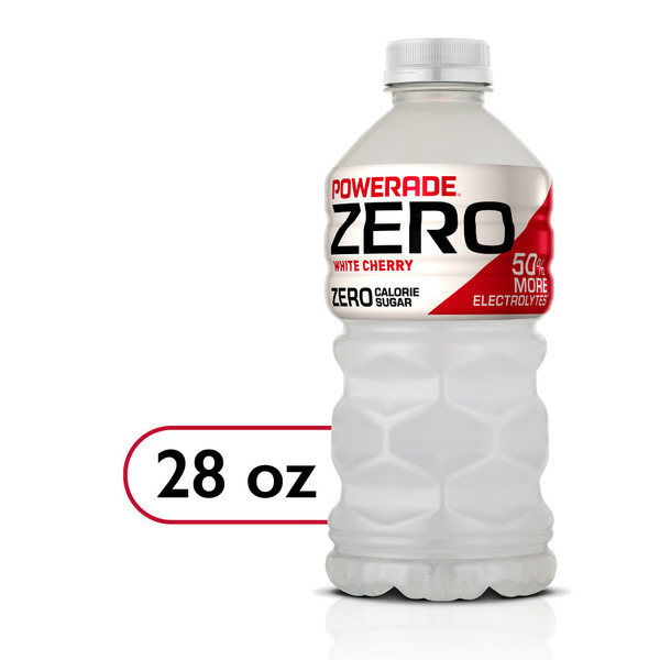 Energy & Sports Drinks POWERADE Sports Drink, Zero Sugar, White Cherry hero