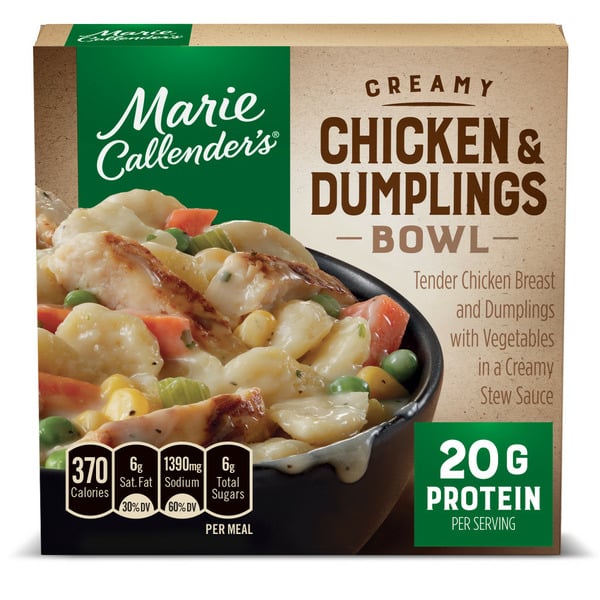 Frozen Meals Marie Callender's Creamy Chicken & Dumplings Bowl Frozen Meal hero