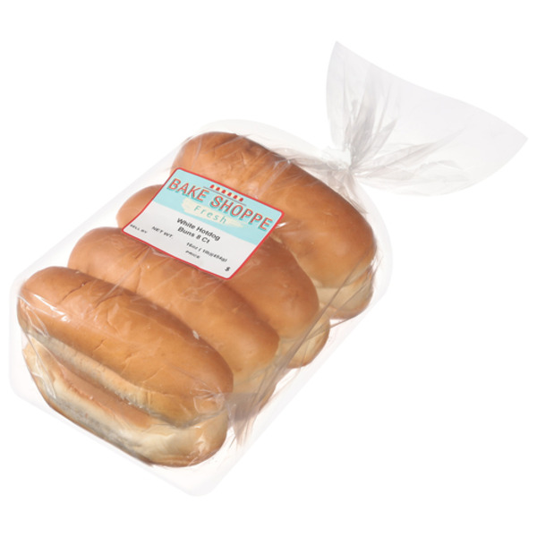 Buns & Rolls Bake Shoppe Fresh Sliced White Hot Dog Buns hero