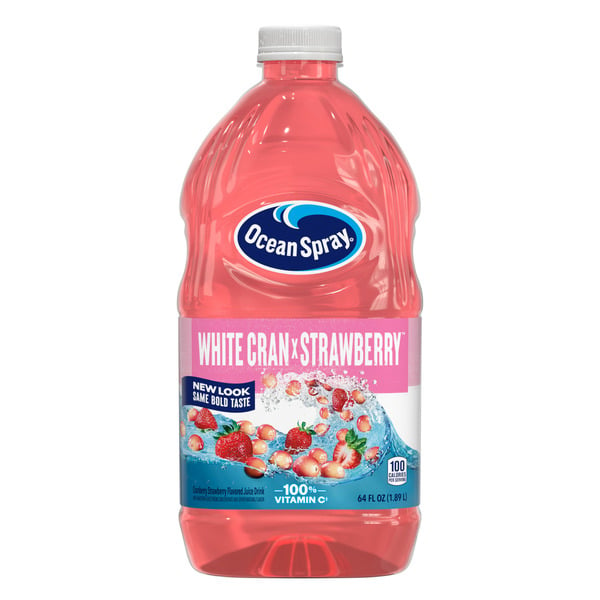 Juice & Nectars Ocean Spray White Cran-Strawberry Juice Drink hero