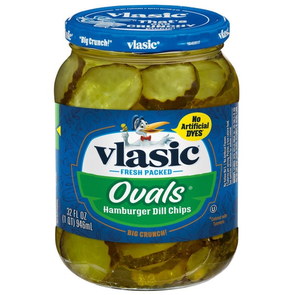 Pickled Goods & Olives Vlasic Ovals Hamburger Dill Pickle Chips hero