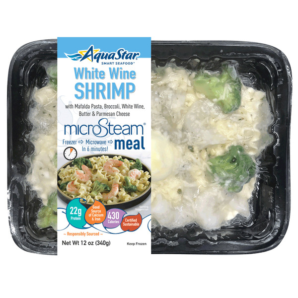 Aqua Star White Wine Shrimp, MicroSteam Meal hero