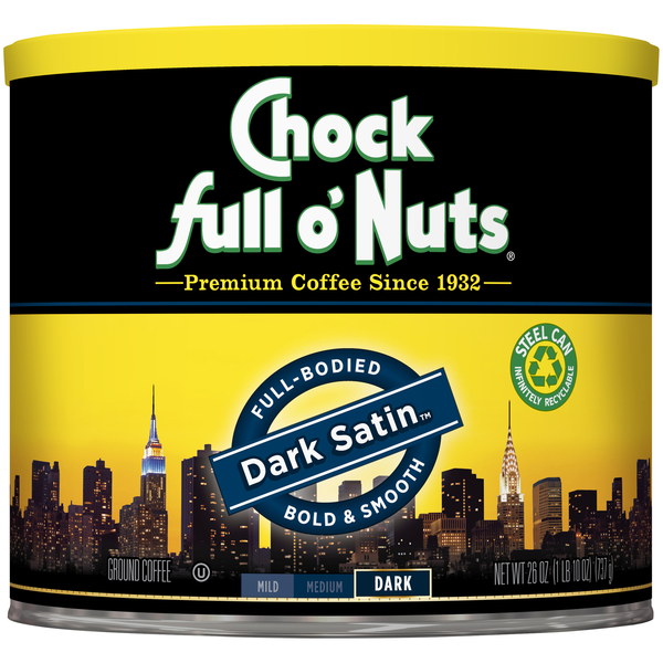 Coffee Chock full o’Nuts Dark Satin Ground Coffee hero