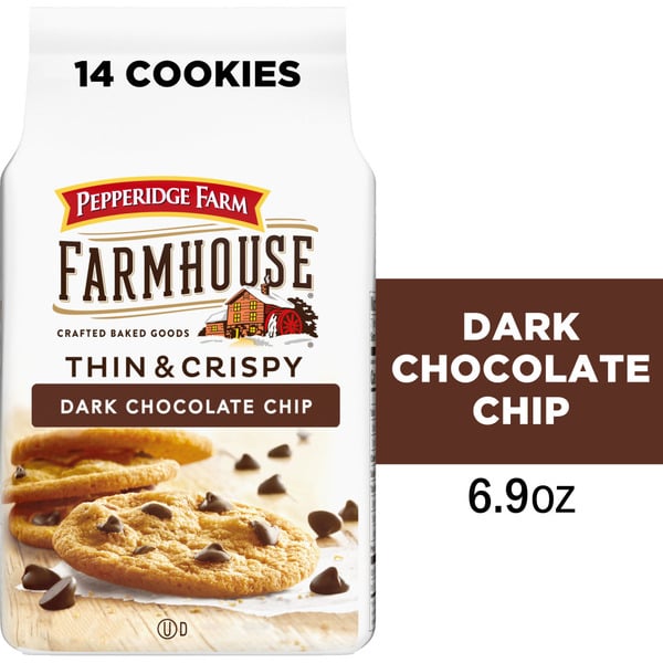 Candy & Chocolate Pepperidge Farm Farmhouse Thin and Crispy Dark Chocolate Chip Cookies hero