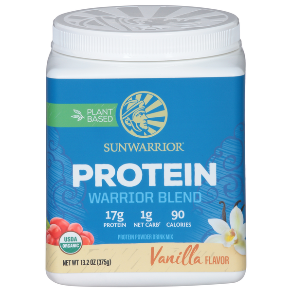 Vitamins & Supplements Sunwarrior Protein Powder Drink Mix, Protein Warrior Blend, Vanilla Flavor hero