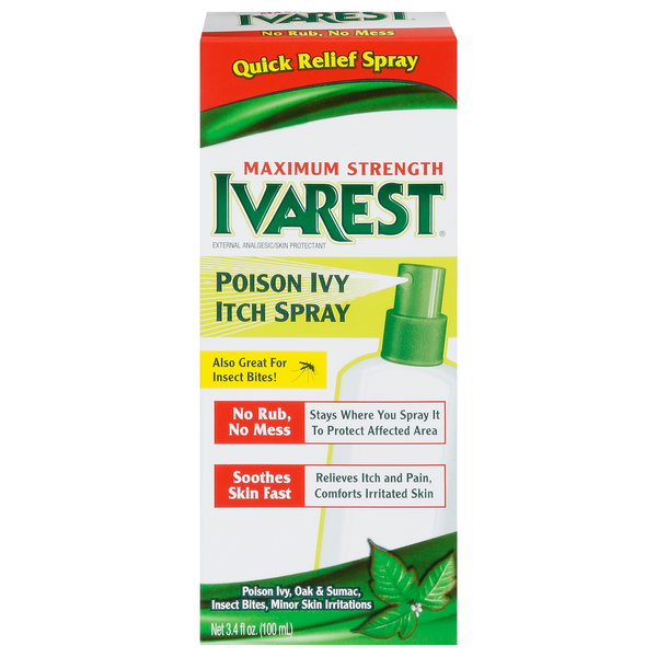 First Aid Ivarest Poison Ivy Itch Spray, Maximum Strength hero