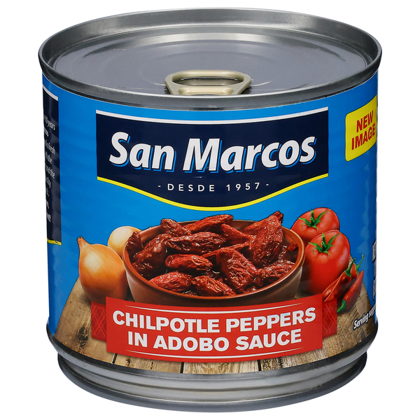 San Marcos Chilpotle Peppers, in Adobo Sauce hero