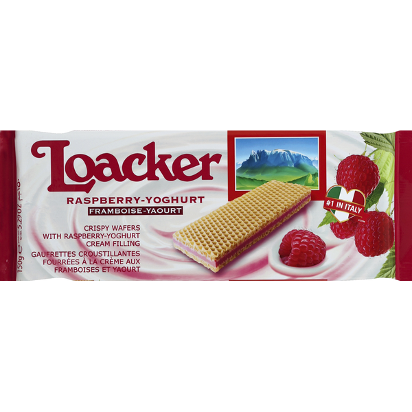 Cookies & Cakes Loacker Wafers, Raspberry-Yoghurt hero