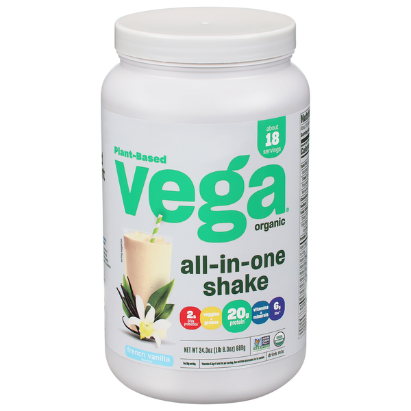 Dietary Supplements Vega One French Vanilla All in One Shake Drink Mix hero