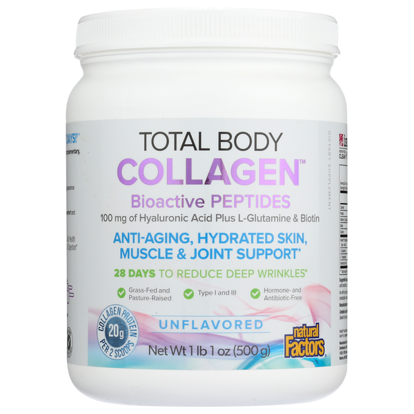 Vitamins & Supplements Natural Factors Total Body Collagen Bioactive Peptides Powder – Unflavored hero