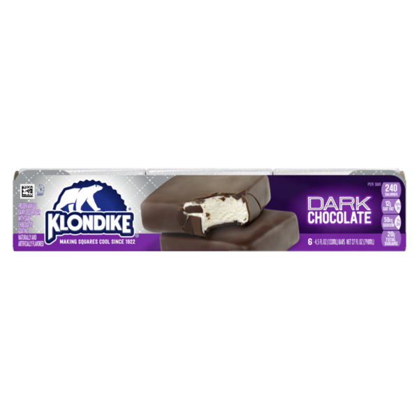 Ice Cream & Ice Klondike Frozen Dairy Dessert Bars Dark Chocolate hero