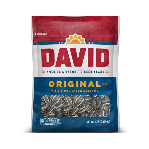 Nuts, Seeds & Dried Fruit DAVID Original Salted and Roasted Sunflower Seeds Keto Friendly Snack hero